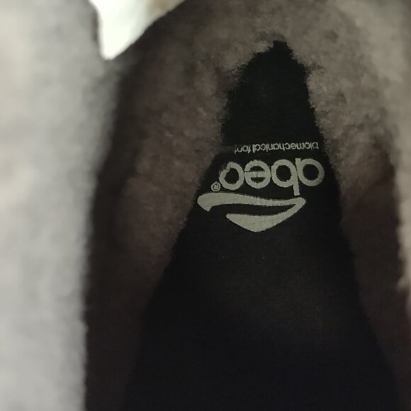 Abeo Zahra Suede Shearling Cuff Sheepskin Water Resistant Black Boots Women US 7 - Picture 11 of 12